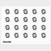 額付きReptile Stilettoロゴ ラウンドシール (シート)