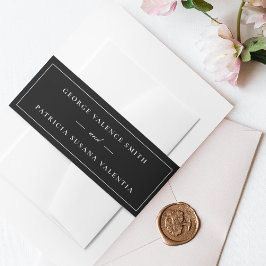 額入り |タキシードエレガントブラック結婚ズ 招待状ベリーバンド
