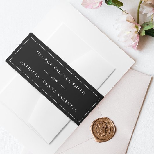 額入り |タキシードエレガントブラック結婚ズ 招待状ベリーバンド