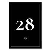 額入り | Monogram エレガント Tuxedo Black結婚's テーブルナンバー (裏面)
