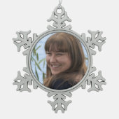 額写真 スノーフレークピューターオーナメント (正面)