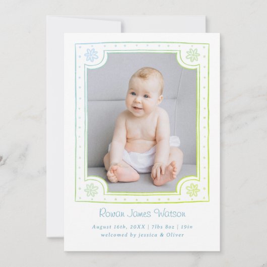 額縁お洒落写真よくはしゃぐデザイン 案内状 (正面)