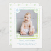 額縁お洒落写真よくはしゃぐデザイン 案内状 (正面/裏面)