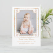 額縁お洒落写真よくはしゃぐデザイン 案内状 (スタンド正面)