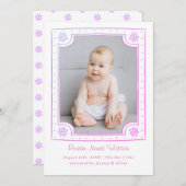 額縁お洒落写真よくはしゃぐデザイン 案内状 (正面/裏面)