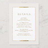 額縁のエレガンス シンプルモダンな結婚式の詳細 エンクロージャーカード (正面)