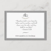 額縁のカソリック結婚ス聖句の囲い エンクロージャーカード (正面)