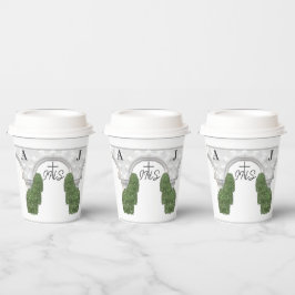 額縁のカトリックの聖句をテーマにした 紙コップ