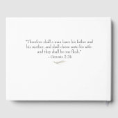 額縁のカトリック聖書聖句リハーサルディナー ゲストブック (裏面)