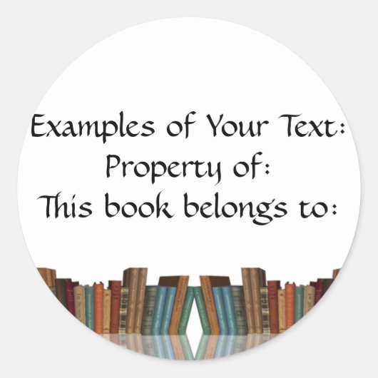 額縁のブックシール ラウンドシール (正面)
