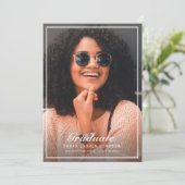 額縁の両面フォト卒業パーティー 招待状 (スタンド正面)