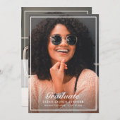 額縁の両面フォト卒業パーティー 招待状 (正面/裏面)