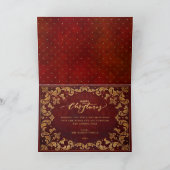 額縁の写真を持つ旧世界産サンタ | Luxeクリスマス 案内状 (内部)