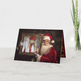 額縁の写真を持つ旧世界産サンタ | Luxeクリスマス 案内状