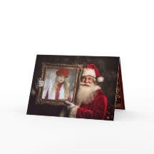 額縁の写真を持つ旧世界産サンタ | Luxeクリスマス