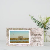 額縁の写真カスタムビーチの新しい住所 案内状 (スタンド正面)