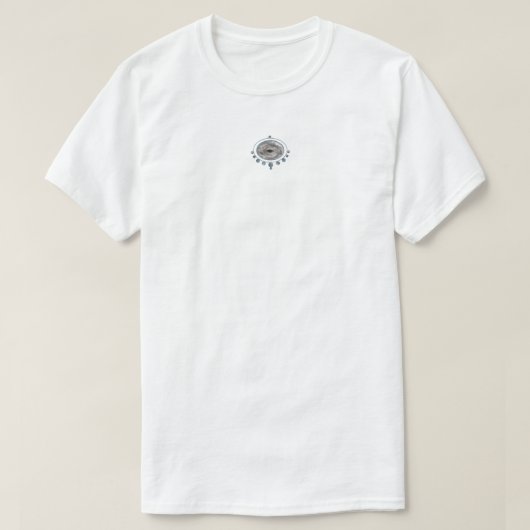 額縁の北灰色クジラ Tシャツ (デザイン正面)