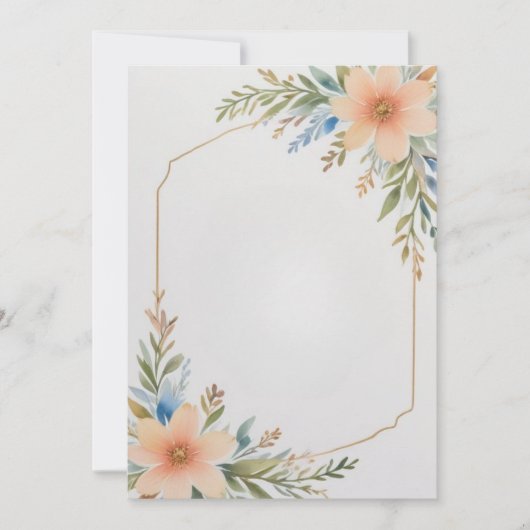 額縁の空白の花 招待状 (正面)