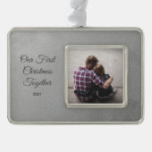 額縁の結婚写真 初クリスマス オーナメント (正面)