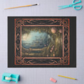 額縁の風光明媚なゴシック様式の花模様の切り離し 薄葉紙 (クラフト)