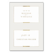 額縁エレガンスシンプルモダン折りたたみ座席表 テーブルナンバー (正面)