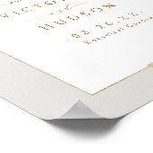 額縁エレガンスシンプルモダン結婚の歓迎 ポスター (角)