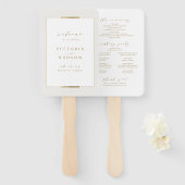 額縁エレガンスシンプル結婚式 プログラム ハンドファン (正面&裏面)