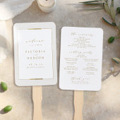 額縁エレガンスシンプル結婚式 プログラム ハンドファン