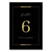 額縁エレガンスブラックシンプルモダン結婚ズ テーブルナンバー (正面)