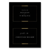 額縁エレガンスブラックシンプル座席表 テーブルナンバー (正面)