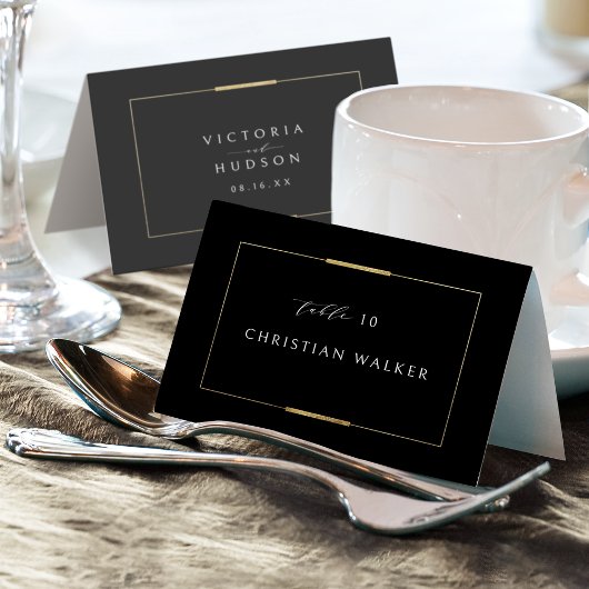 額縁エレガンスブラックシンプル座席表 テーブルナンバー