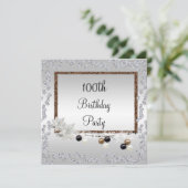額縁エレガンス100誕生日 招待状 (スタンド正面)
