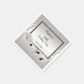 額縁エレガンス80thバースデーパーティー スタンダードカクテルナプキン (角)