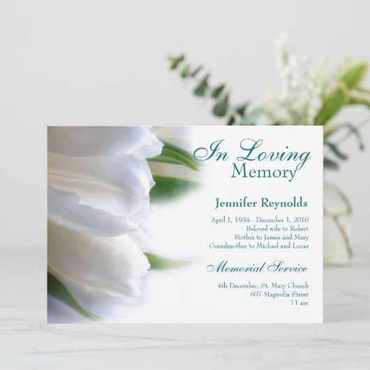 額縁エレガント写真追悼会 招待状 (スタンド正面)