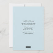 額縁クラシック写真の卒業発表 招待状 (裏面)