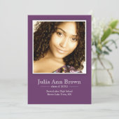 額縁クラシック写真の卒業発表 招待状 (スタンド正面)