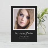 額縁クラシック写真の卒業発表 招待状 (スタンド正面)