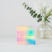 額縁グラデーション単プロフェッショナル自筆証書グラデーション スクエア名刺 (スタンド正面)