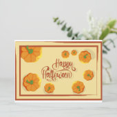 額縁グリーティングカードハッピーハローウィンタイポグラフィ サンキューカード (スタンド正面)