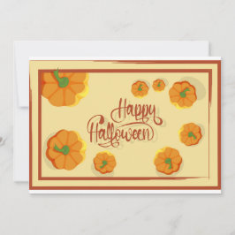 額縁グリーティングカードハッピーハローウィンタイポグラフィ サンキューカード