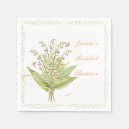 額縁ピンク花束紙ナプキン スタンダードカクテルナプキン