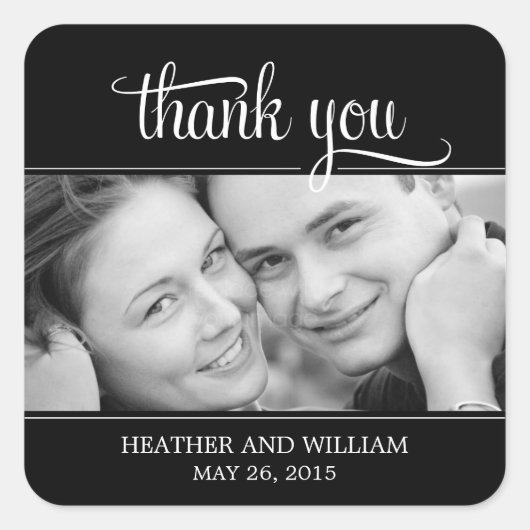 額縁フォト結婚式の引き出物シール スクエアシール (正面)