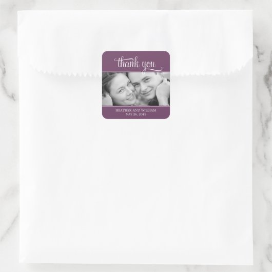 額縁フォト結婚式の引き出物シール スクエアシール (バッグ)