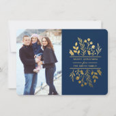 額縁フローラメリークリスマスホリデーカード シーズンカード (正面)