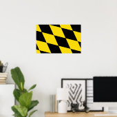 額縁プリント(ドイツ・ミュンヘン州旗) ポスター (ホームオフィス)