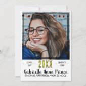 額縁モダン付き卒業写真 案内状 (正面)