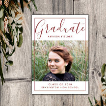 額縁モダン付き卒業写真 | Burgundy