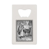 額縁ヴィンテージイメージレッドライディングフードウルフ クレジットカード栓抜き (正面)