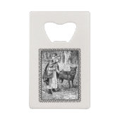 額縁ヴィンテージイメージレッドライディングフードウルフ クレジットカード栓抜き (裏面)