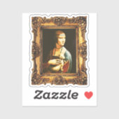 額縁付きルネサンス美術：シチリアの貴婦人 ダ・ヴィンチ シール (シート)